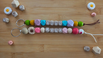 Gepersonaliseerde speenkoorden/sleutelhanger